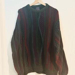 Old Glory Men's Multicolor Crewneck Sweater Coogi Style